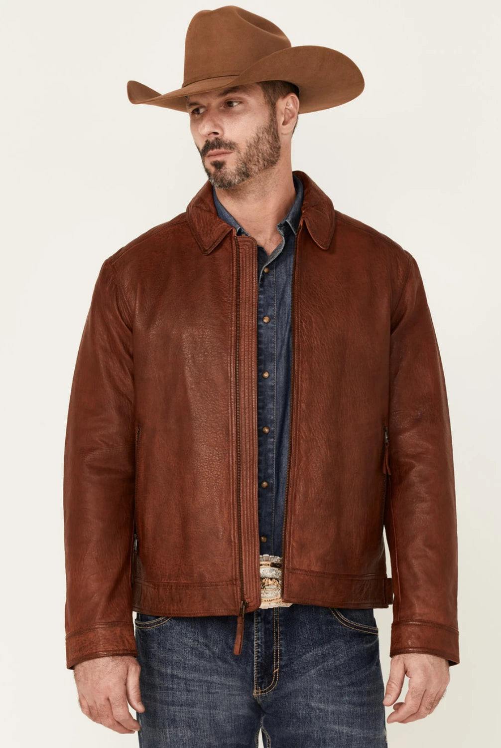 Convoy Rugged Lamb Leather Jacket