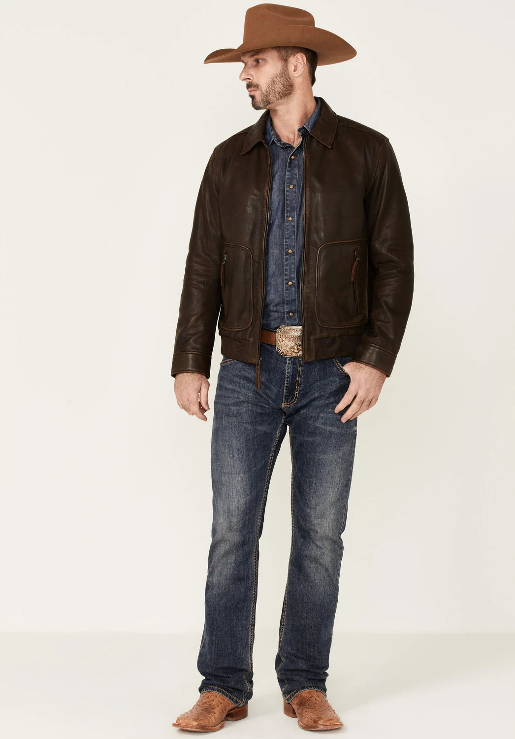 Hector Dark Brown Leather Jacket
