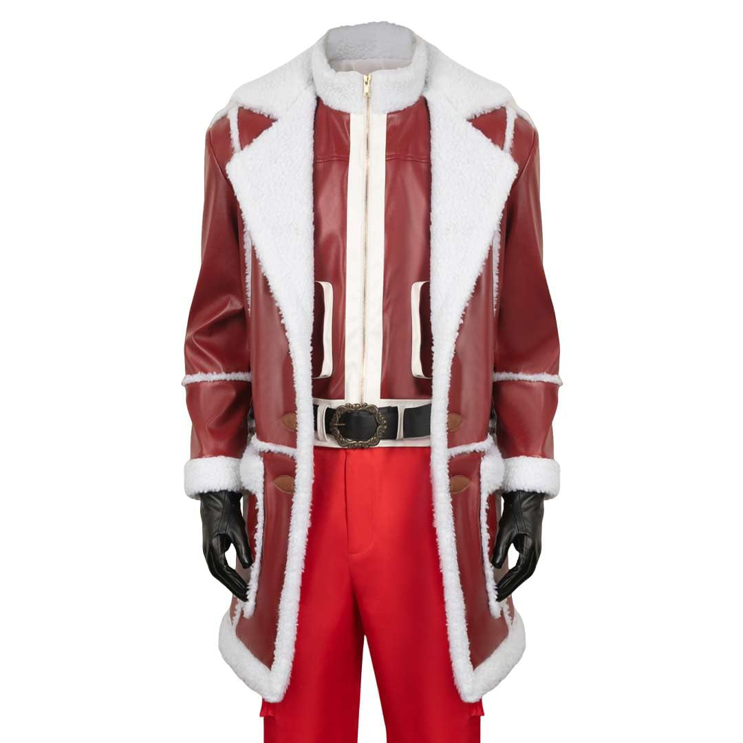 JK Simmons Red One Santa Clause Leather Coat