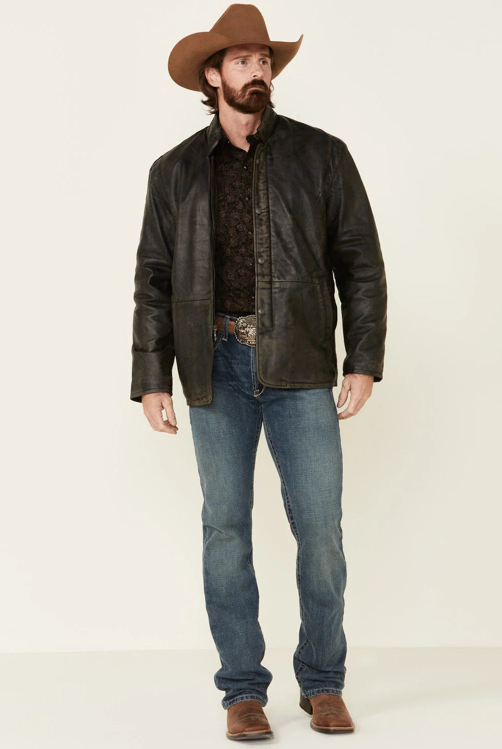 Coffmen Black Lamb Leather Jacket