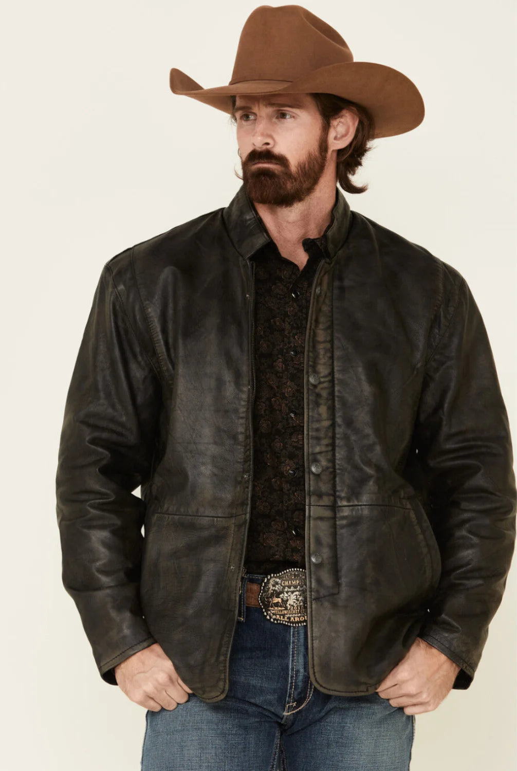 Coffmen Black Lamb Leather Jacket