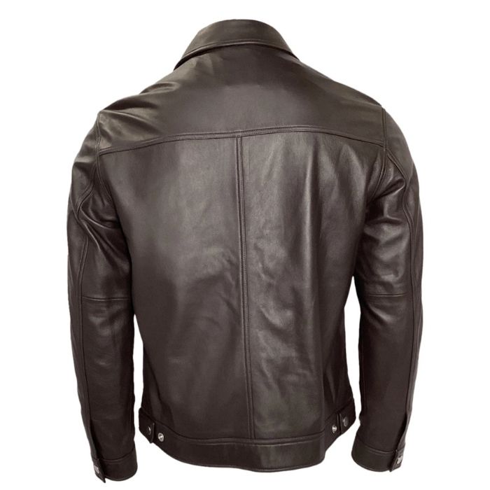 Refined Men's Zipped Lambskin Leather Jacket