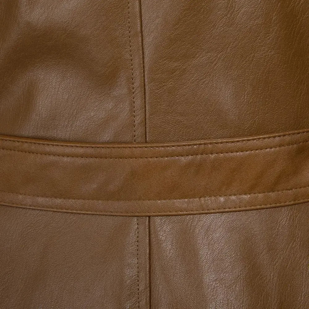 X-Men Gambit Cosplay Brown Leather Trench Coat