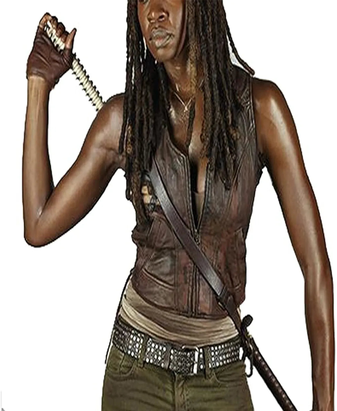 Women The Walking Dead Michonne Leather Vest