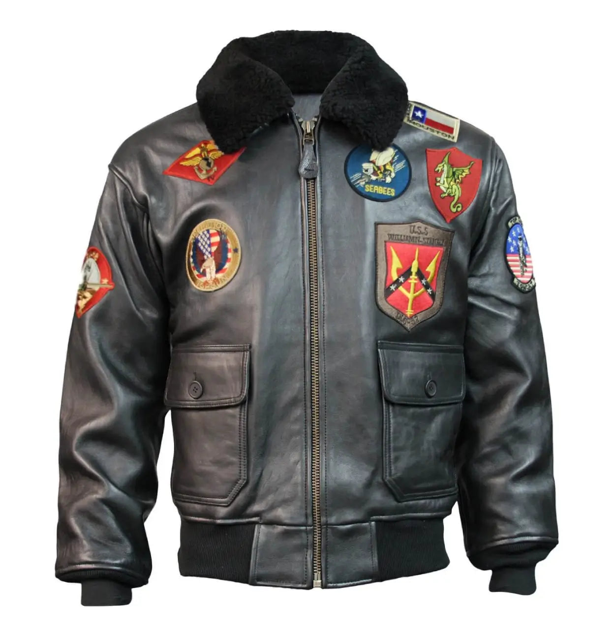 Top Gun G1 Maverick Black Bomber Jacket