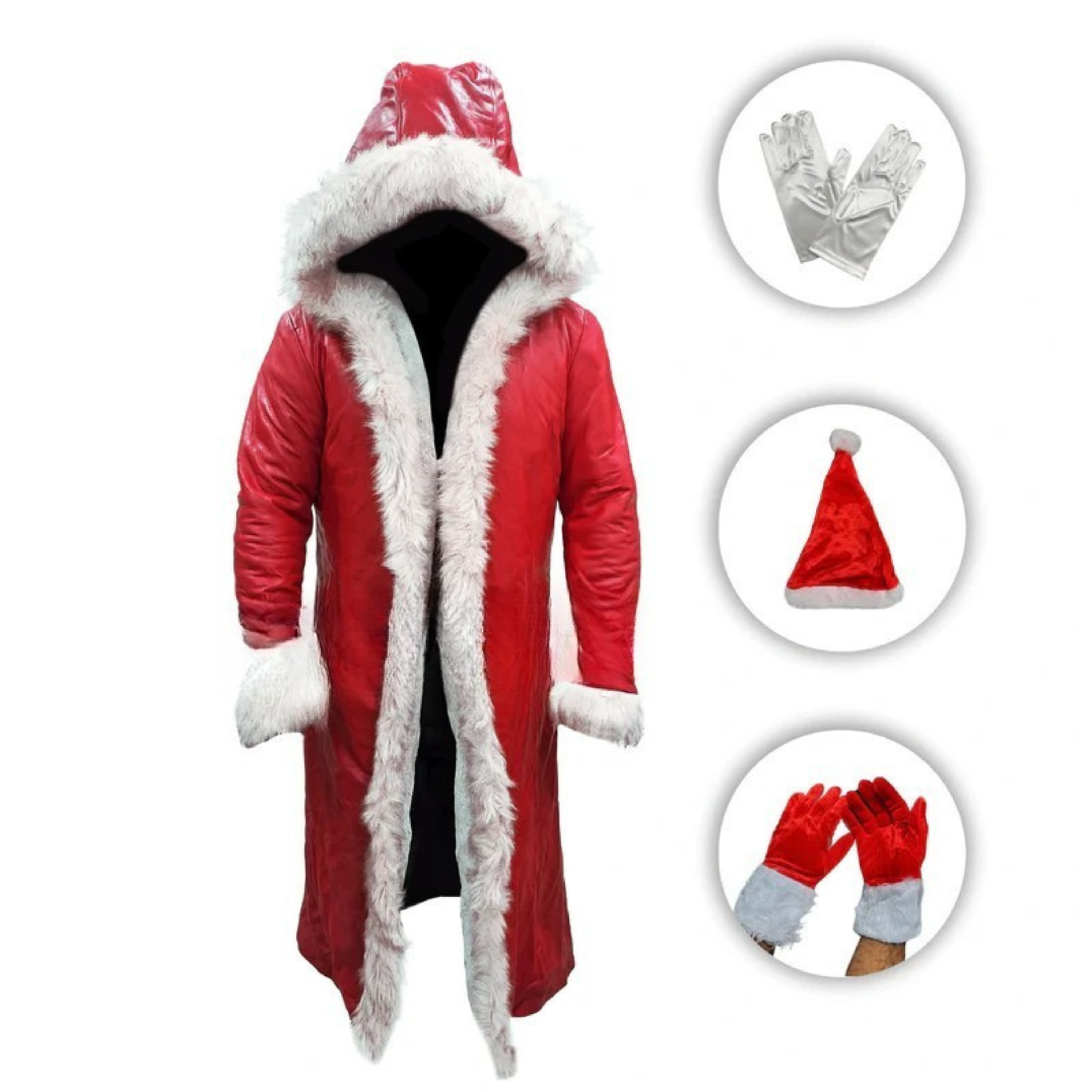 Christmas Chronicles Kurt Russell Santa Clause Leather Coat