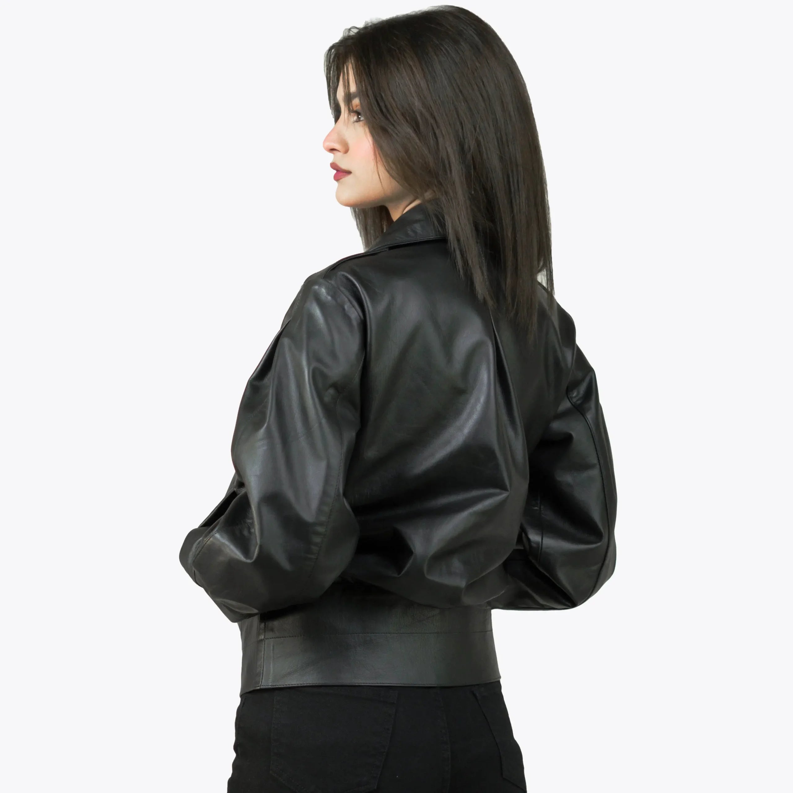 Women’s Biker Black Leather Jacket