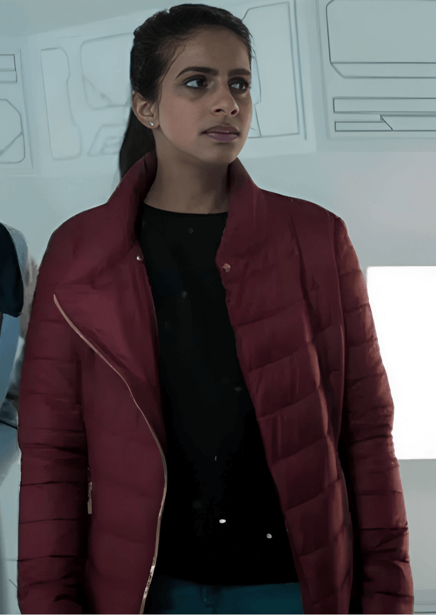 Doctor Who Mandip Gill Maroon Jacket