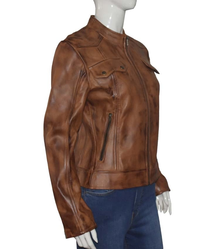 Heartland Amber Marshall Brown Leather Jacket