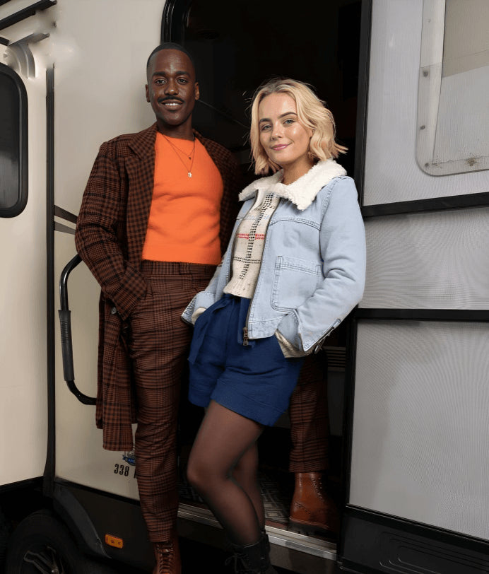 Doctor Who Millie Gibson Trucker Sherpa Jacket