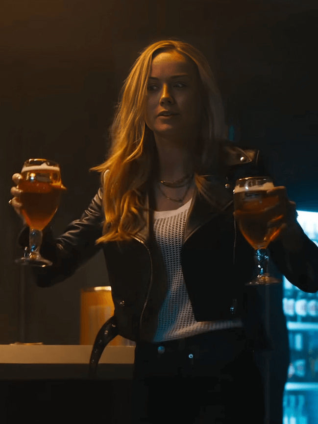 Fast X 2023 Brie Larson Black Leather Jacket