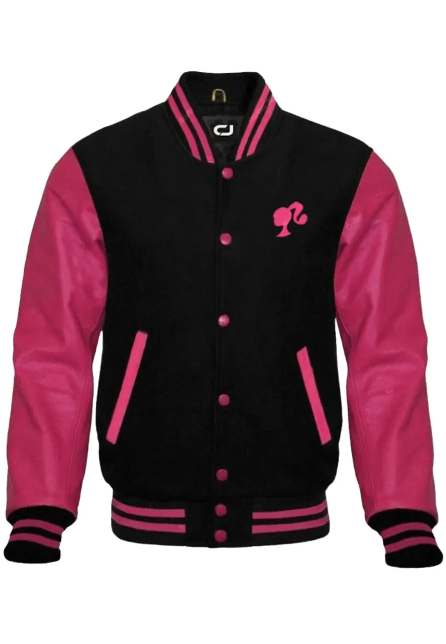 Barbie Black & Pink Varsity Jacket