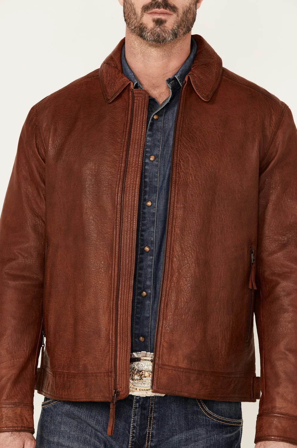 Convoy Rugged Lamb Leather Jacket