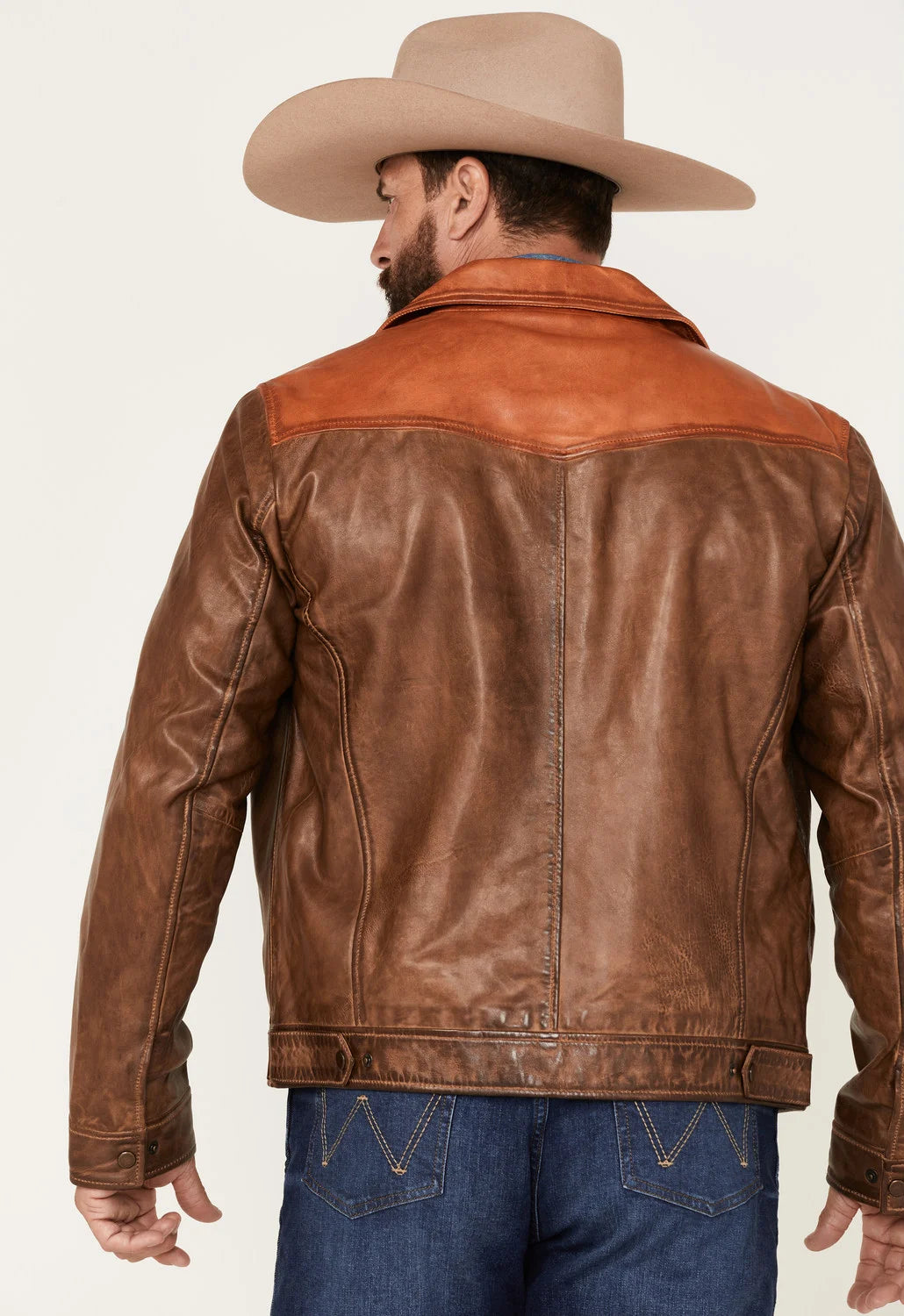 Goldrush Color Block Leather Jacket