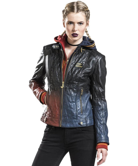 DADDY’S LIL’ MONSTER QUILTED LEATHER JACKET