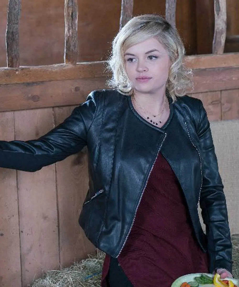 Heartland Jessica Amlee Black Leather Jacket