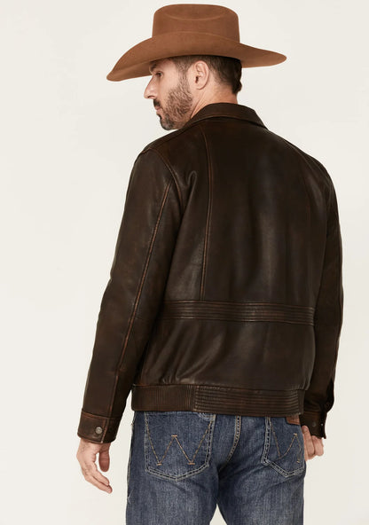 Hector Dark Brown Leather Jacket