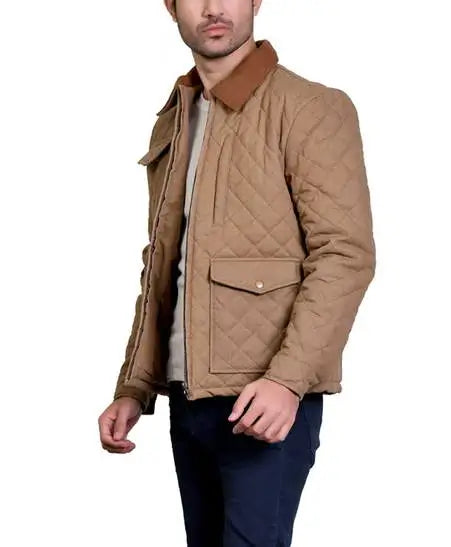 Yellowstone John Dutton Brown Quilted Jacket