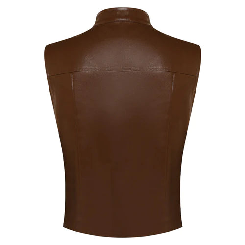 Maggie Rhee The Walking Dead Dead City Brown Leather Vest