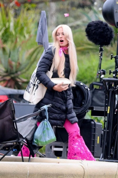 Margot Robbie Barbie Black Puffer Jacket
