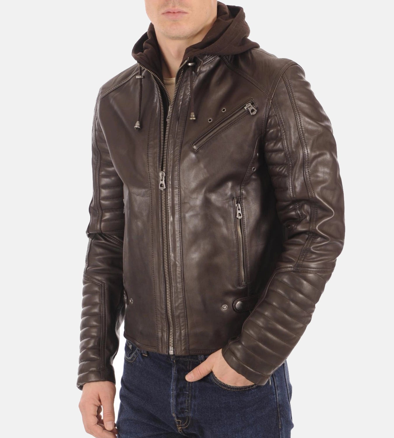 Men’s Kirill Brown Genuine Leather Jacket