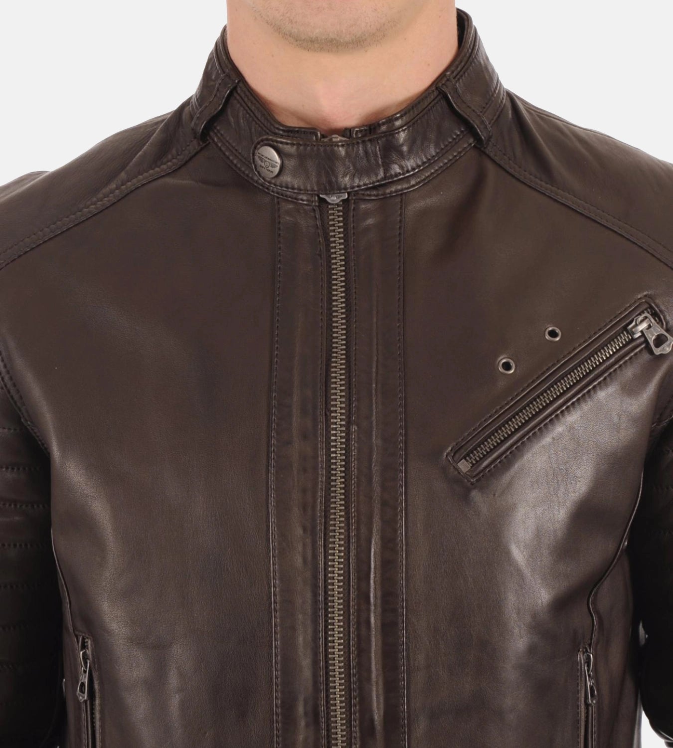 Men’s Kirill Brown Genuine Leather Jacket