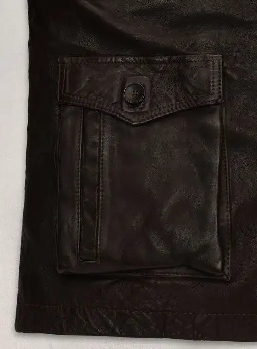 Men’s Ross Ackles Supernatural Season 7 Dark Brown Leather Jacket