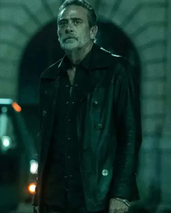 The Walking Dead  City Jeffrey Dean Morgan Black Leather Jacket