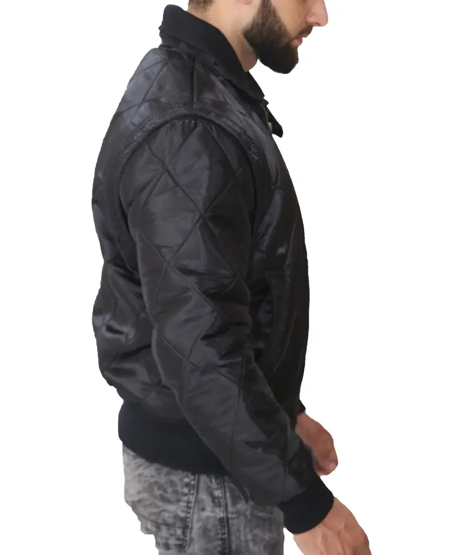 Ryan Gosling Black Satin Drive Scorpion Jacket