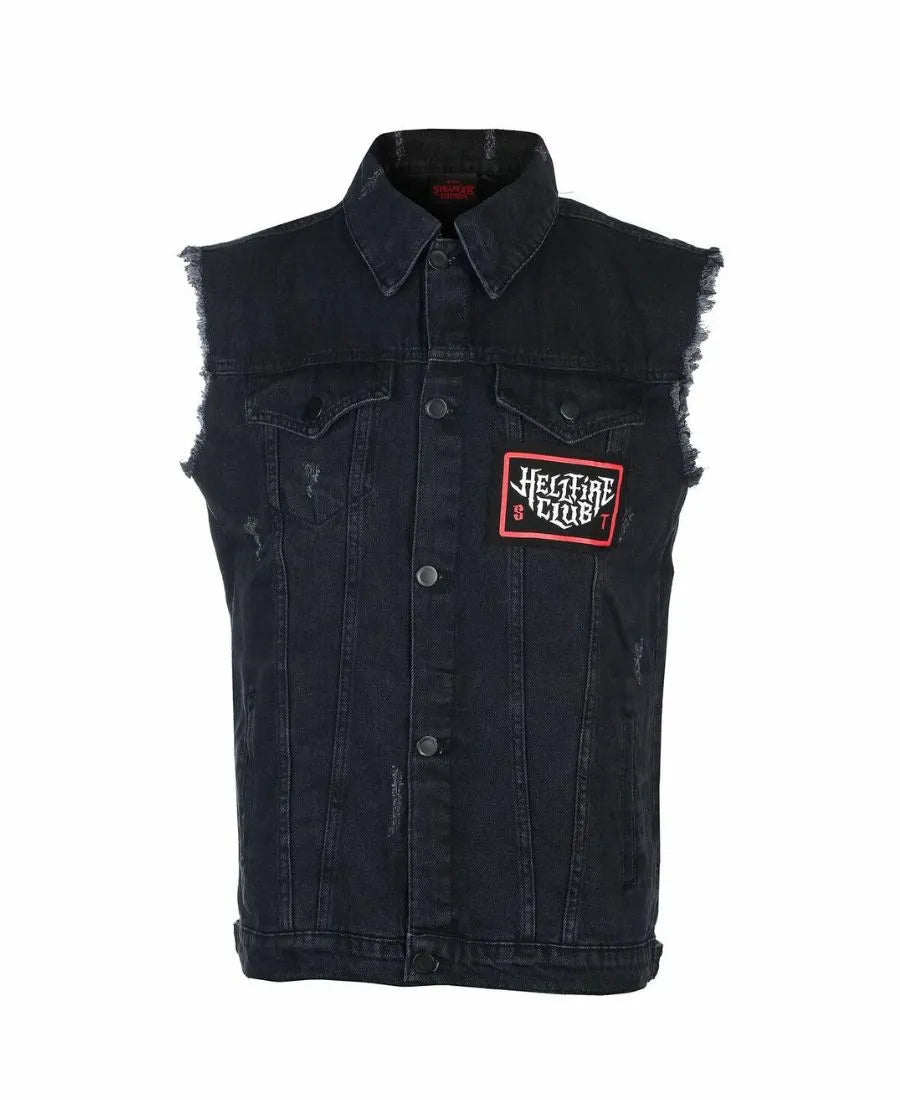 Stranger Things Eddie Munson Black Denim Vest