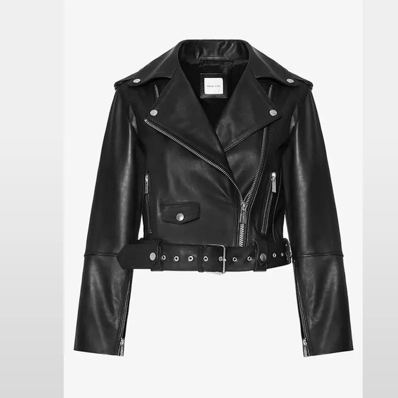 Women’s Stylish Moto Black Leather Jacket
