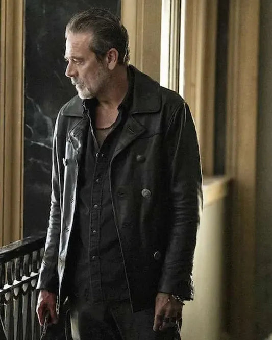The Walking Dead  City Jeffrey Dean Morgan Black Leather Jacket