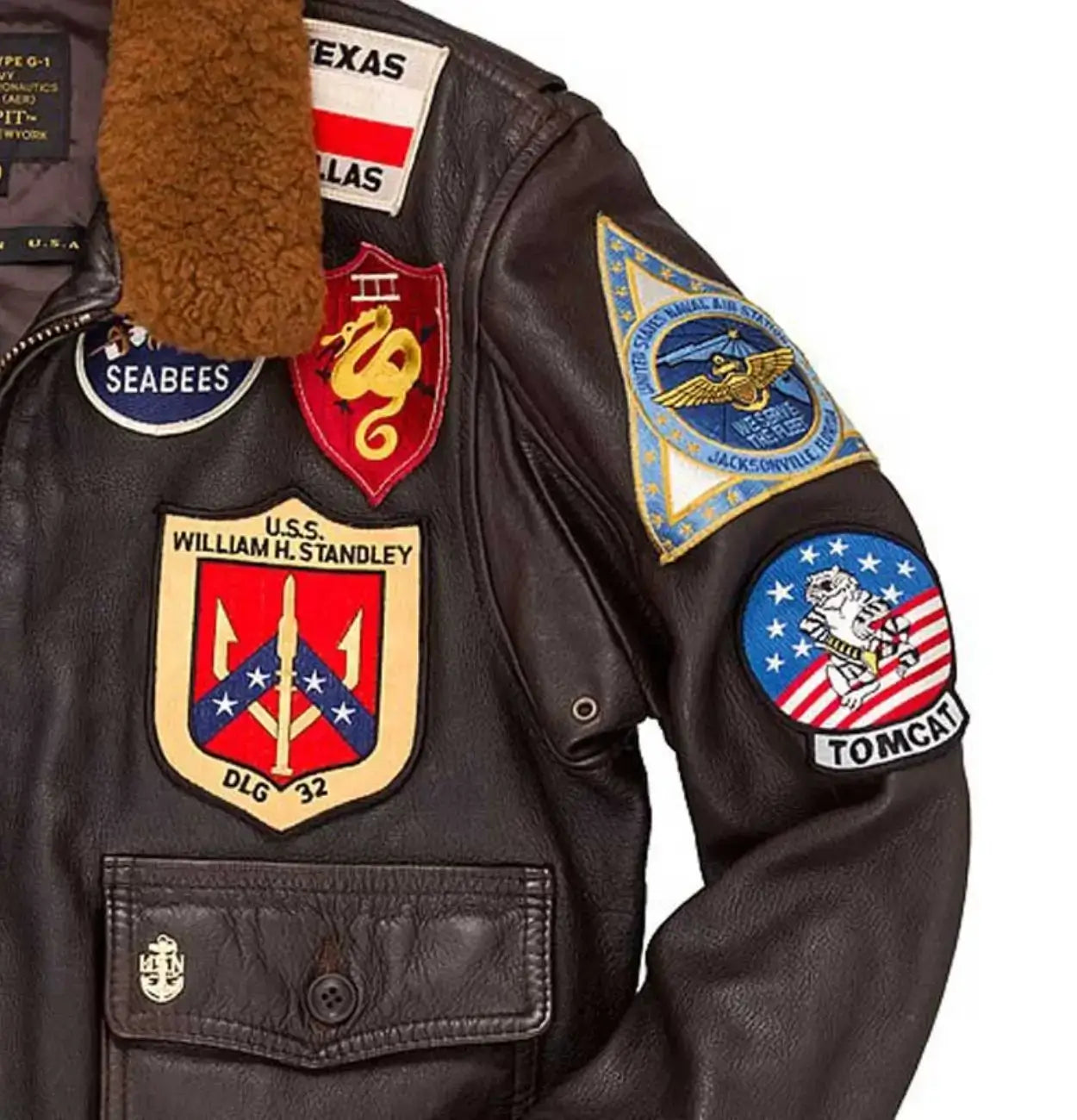 Top Gun G1 Brown Bomber Jacket
