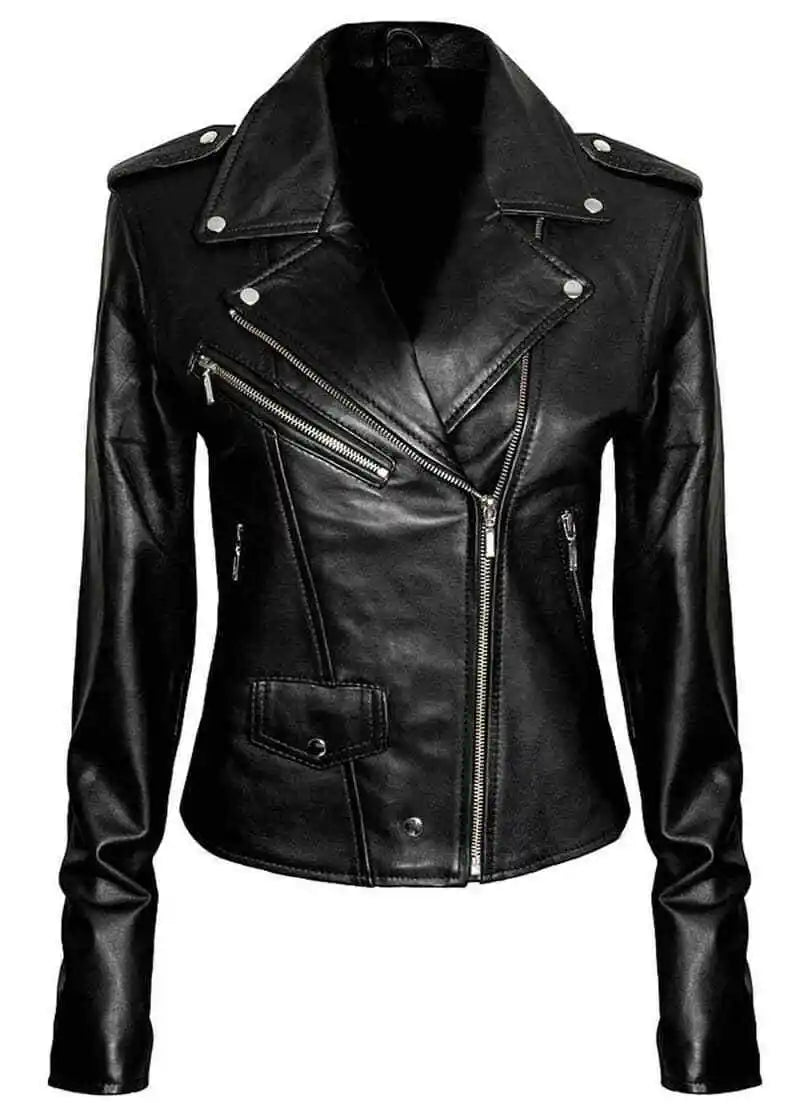 Womens The Walking Dead Negan Black Leather Jacket