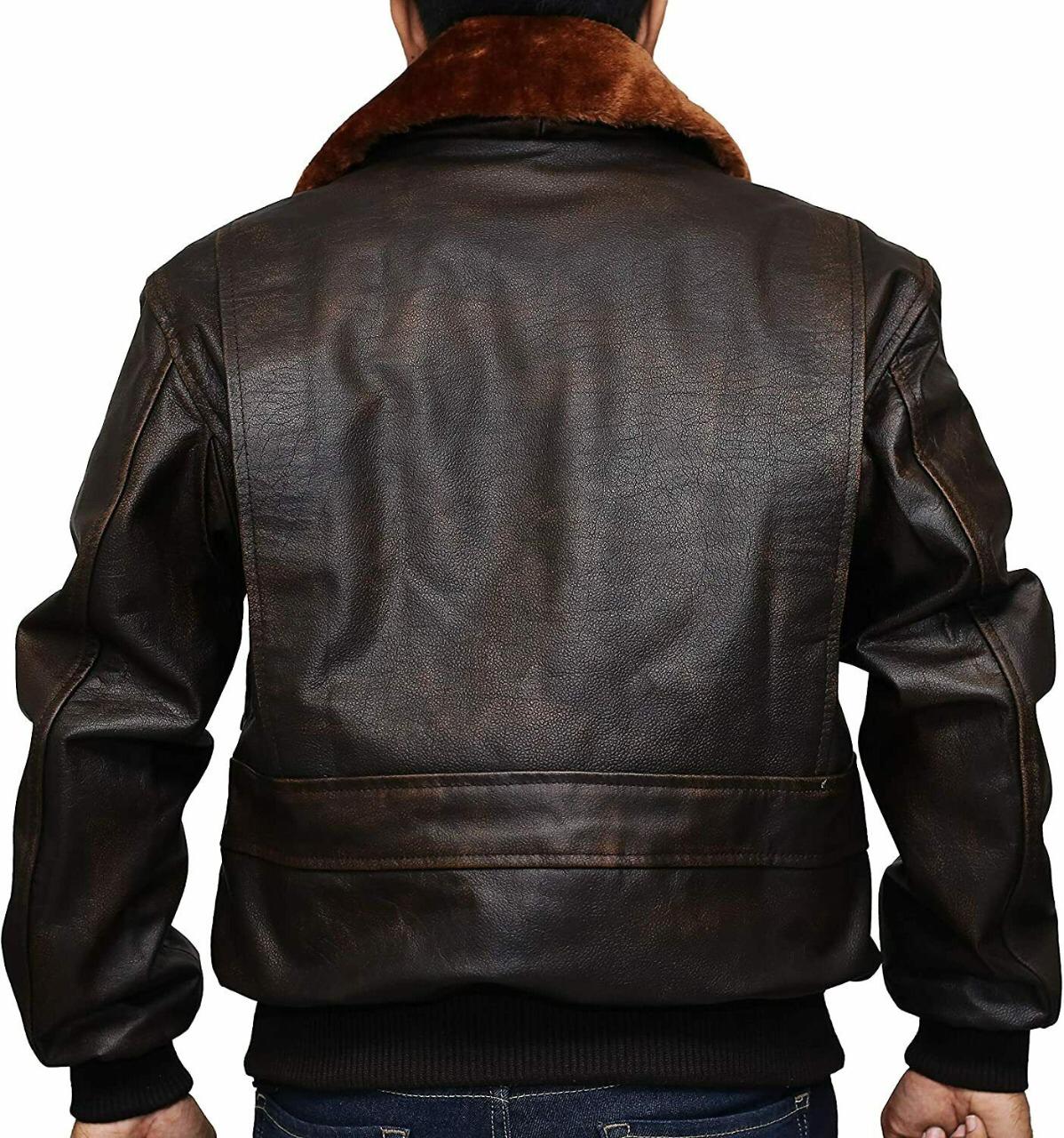 U.S Navy G-1 Military Flight Men's Genuine Leather Jacket