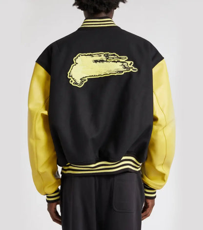 Yellow & Black Letterman Varsity Jacket